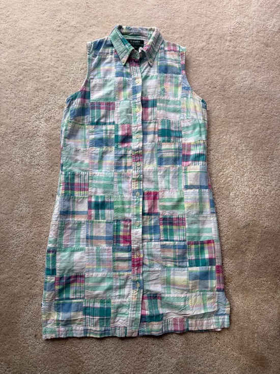 Lauren Ralph Lauren Dresses & Skirts - Lauren Ralph Lauren Pastel Patchwork Sleeveless Shirt Dress - Multi